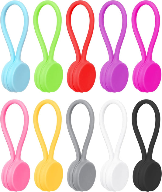 10 PCS Reusable Magnetic Cable Ties - Organize In Style!