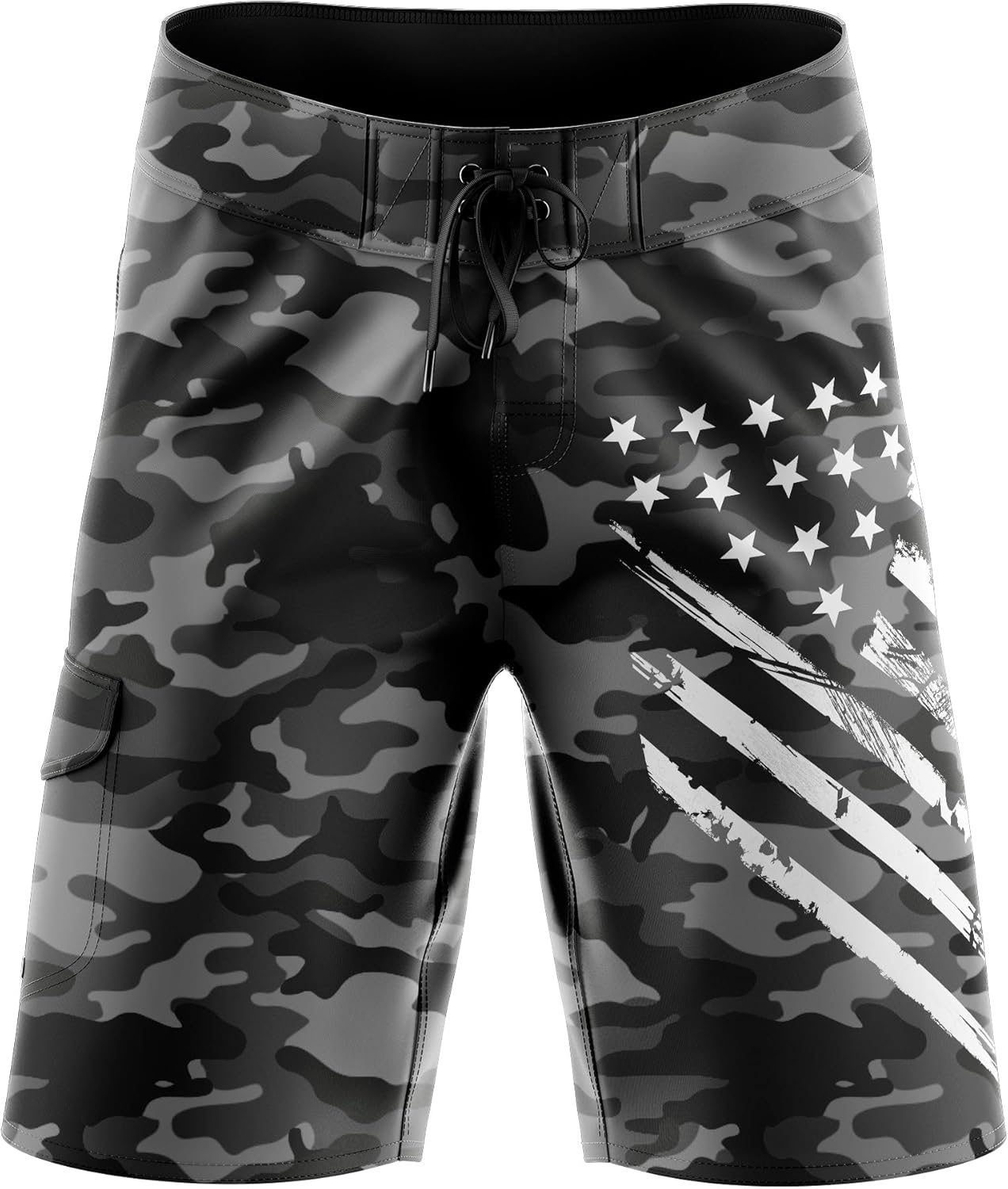 Tactical Pro Supply American Flag Board Shorts for Men Swimwear