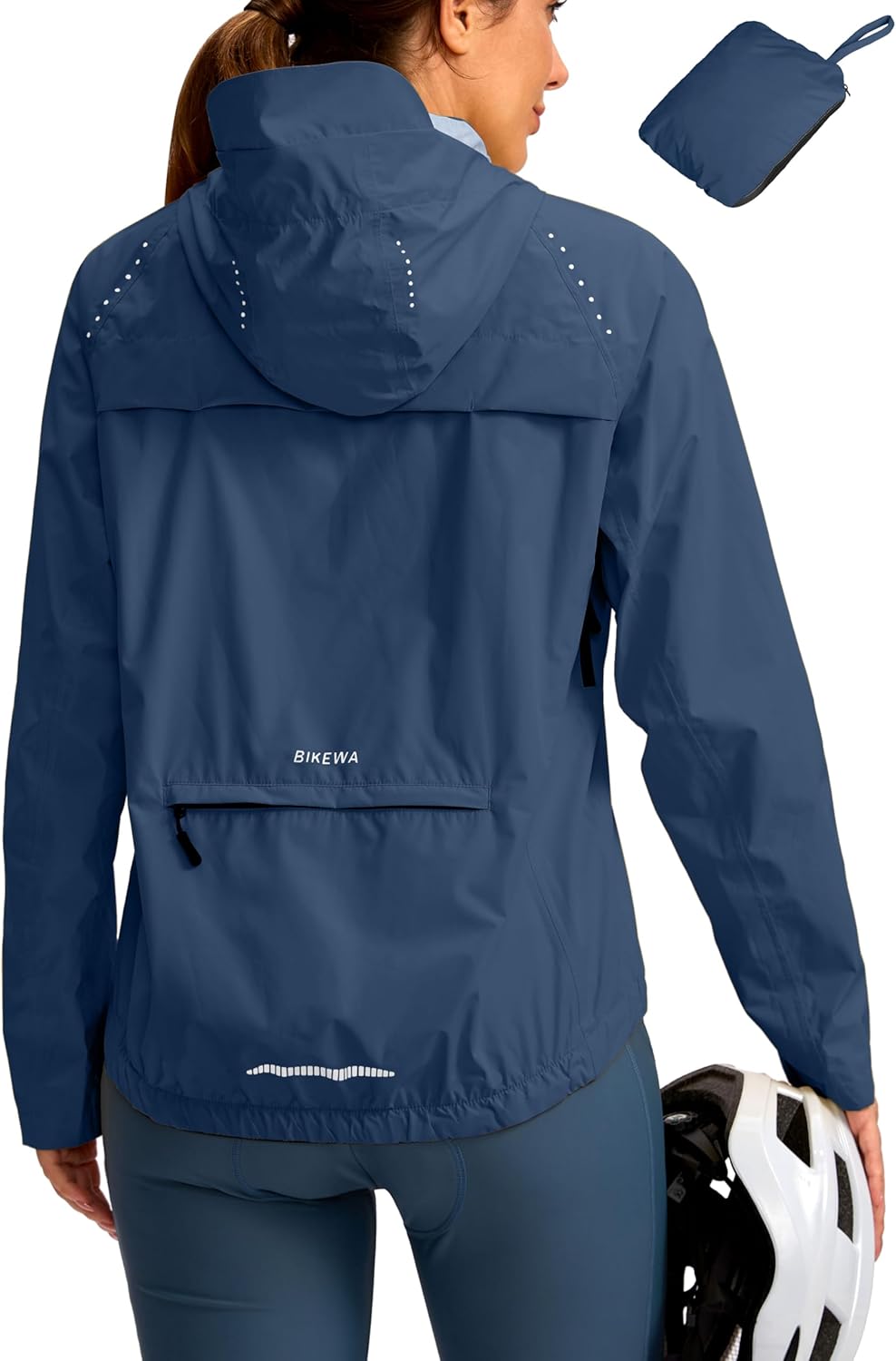 Bikewa Women's Cycling Rain Jackets Waterproof Windbreaker Lightweight