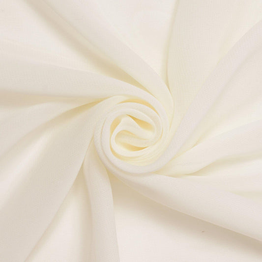 Polyester Chiffon Sheer Lightweight Fabric by FWD - Off White