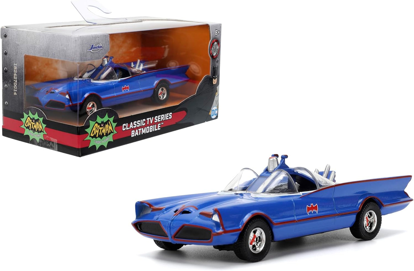 Jada 1966 Batman Batmobile - Die-cast Car, 1:32 Scale, Opening Doors