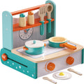 Dailyfunn Wooden Foldable Portable Toy Stove - Compact Pretend Kitchen