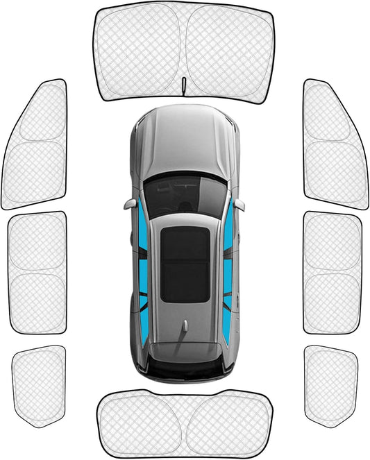 KMF 8pcs Full Window Sun Shades for Jeep Grand Cherokee 2022-2025