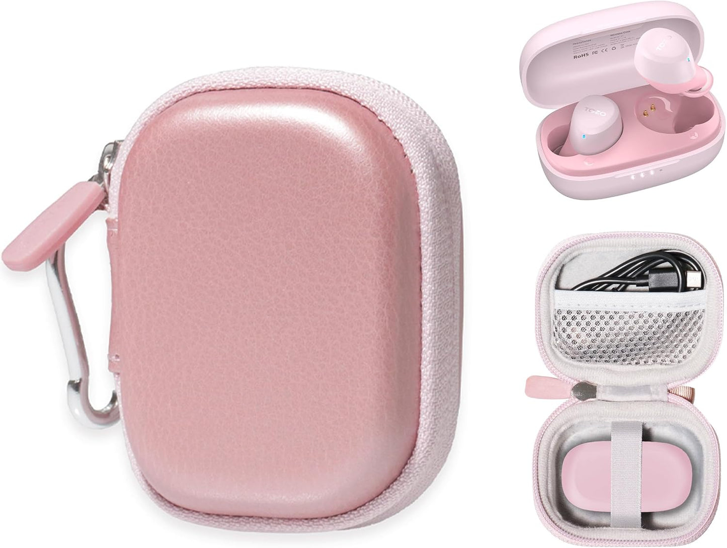 Rose Gold TOZO A1 Mini Earbud Case by GETGEAR