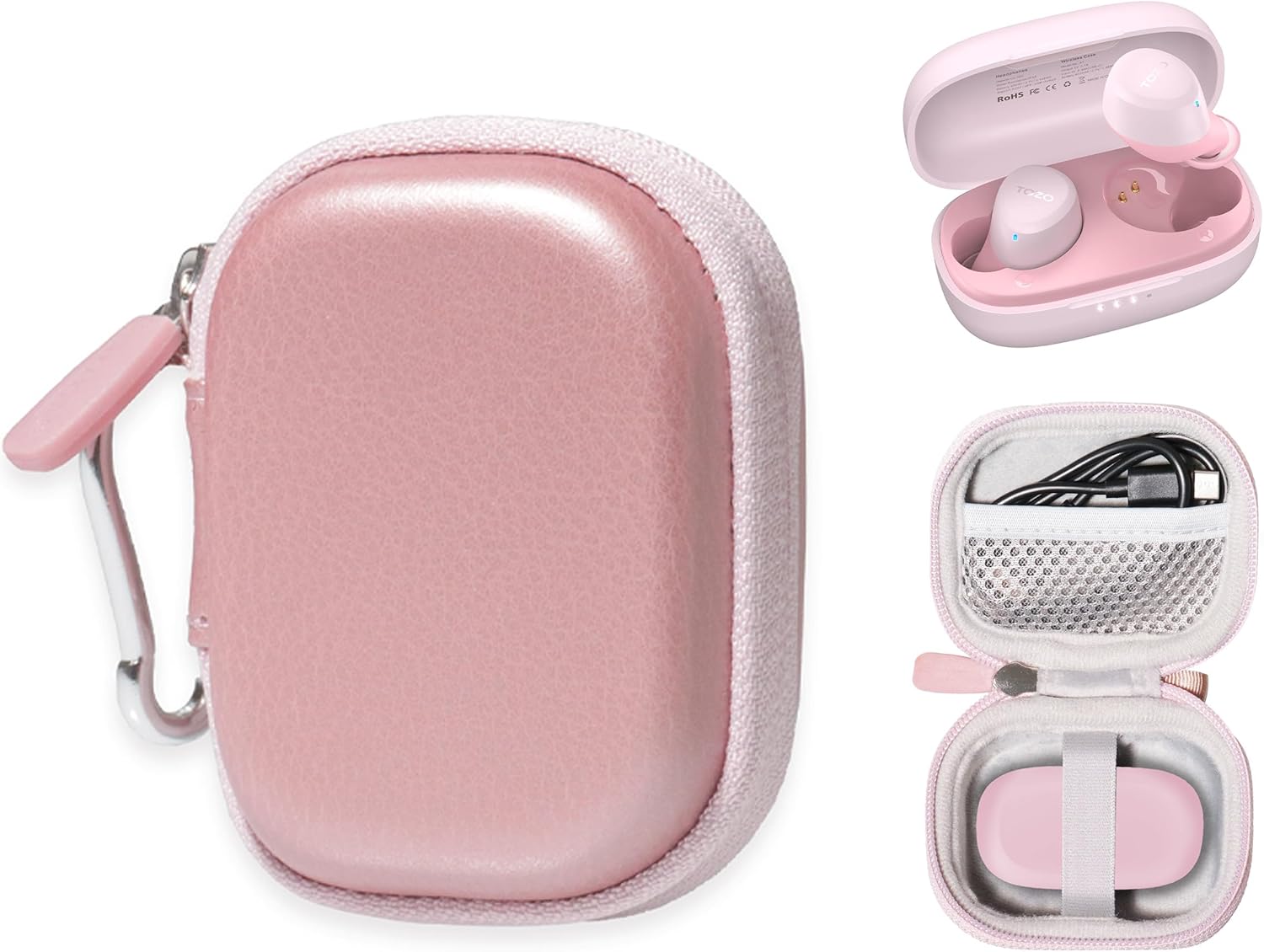 Rose Gold TOZO A1 Mini Earbud Case by GETGEAR