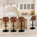 Contemporary Swivel Bar Stools Set of 4 with Height Adjustment