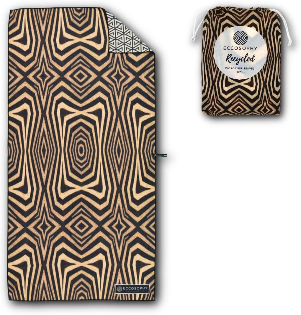 ECCOSOPHY Microfiber Beach Towel - Quick Dry Sand Free Towel