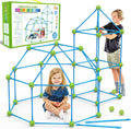 SpringFlower Fort Building Kit for Kids - 140 Pc Creative STEM Set