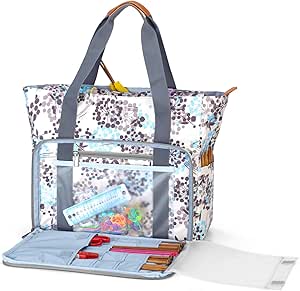 Teamoy Knitting Bag - Travel Yarn Storage Tote Organizer