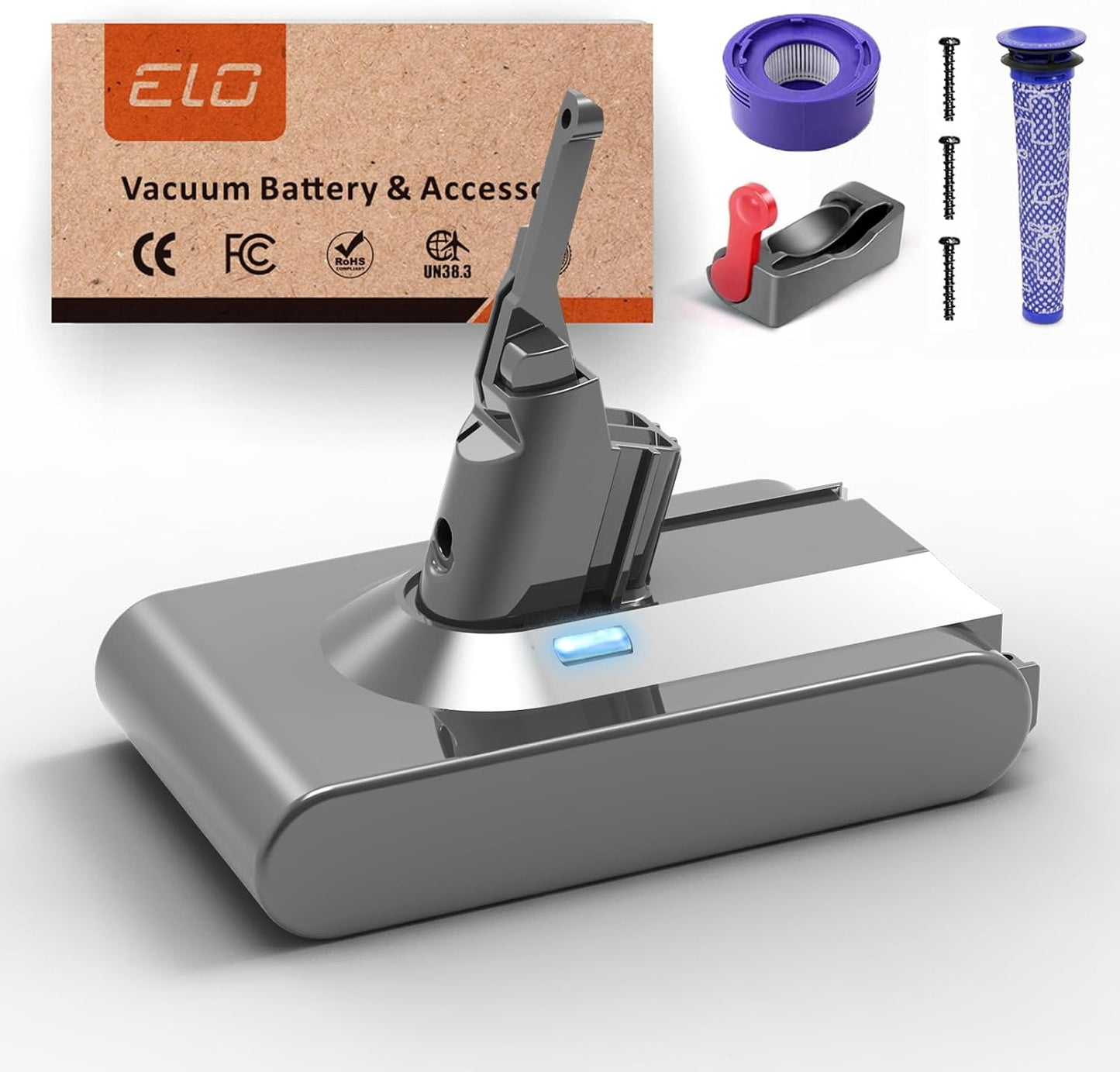 Powerful 21.6V Battery for Dyson V8 Vacuums by ELO