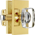 Gold Crystal Glass Passage Door Knobs Interior - Modern Polished Brass