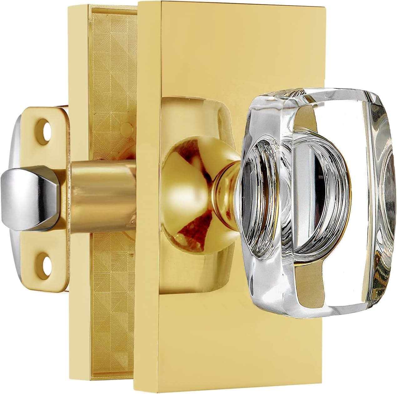 Gold Crystal Glass Passage Door Knobs for Modern Interiors