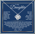 To My Daughter Necklace From Dad With Heartfelt Message - Timeless