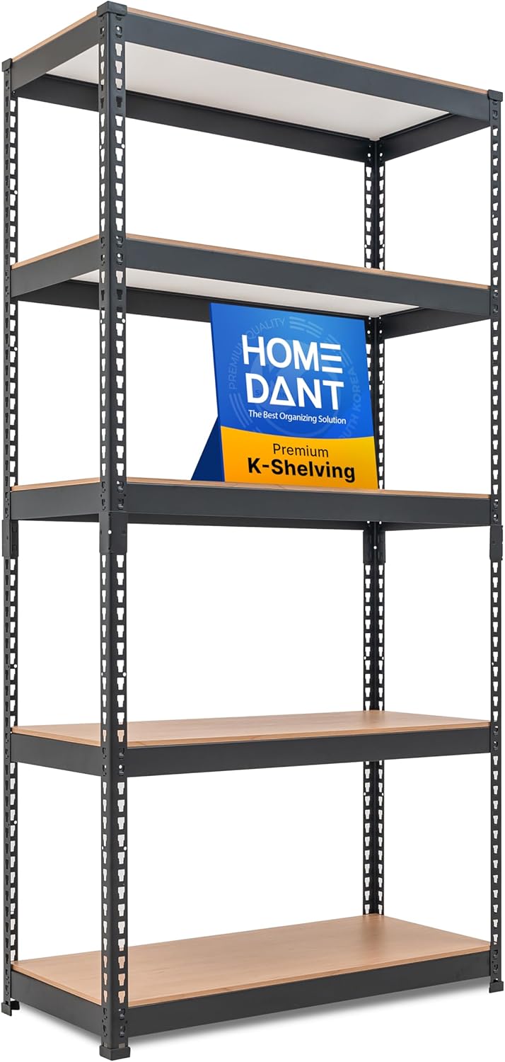 HOMEDANT 5 Tier Adjustable Metal Shelving Unit for Garage Storage