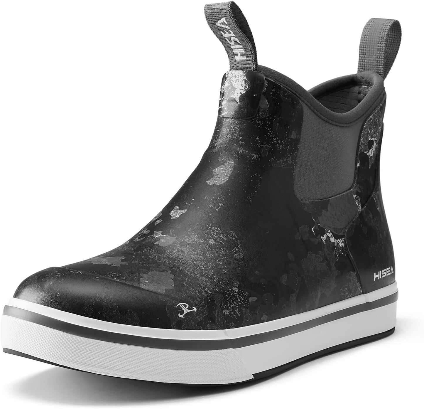 HISEA Men's Deck Rain Boots for Fishing and Outdoor Activities