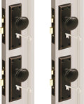 Mortise Keyed Lock Set with Classic Knobs - Vintage Replacement Kit