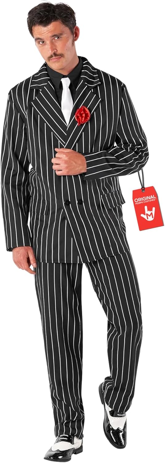 Morph 1920s Mens Gangster Costume for Vintage Style Parties