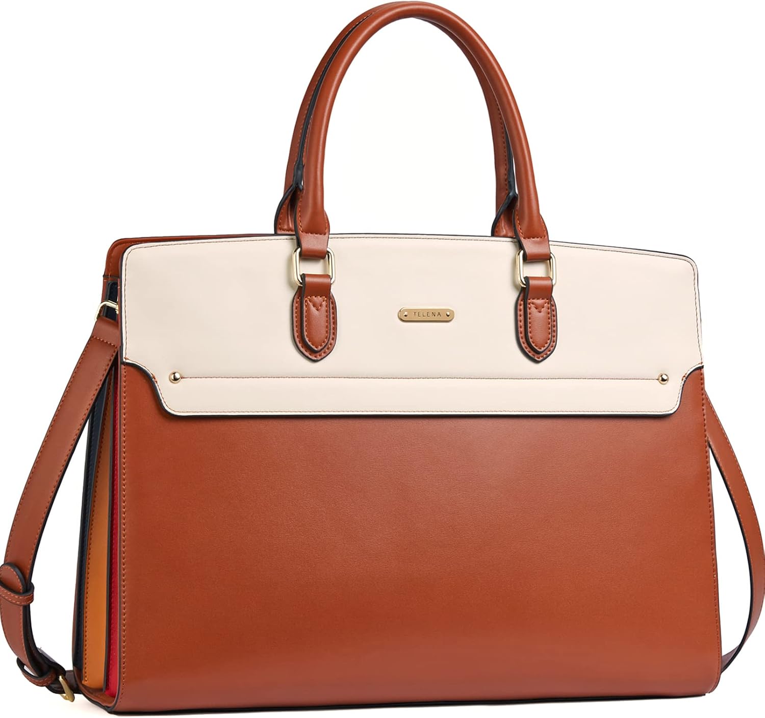 Telena Laptop Tote Bag for Women: Stylish Leather Briefcase