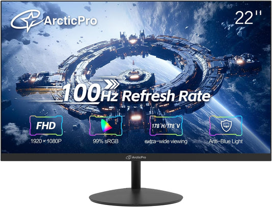 ArcticPro 22 FHD 1080p 100Hz 3-Sided Frameless Monitor