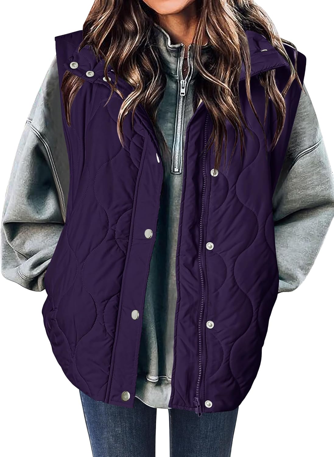 Lightweight Women Puffer Vest with Pockets for Stylish Look