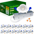 zouzai 5CCT LED Gimbal Recessed Light 2 in 12 Pack - Adjustable