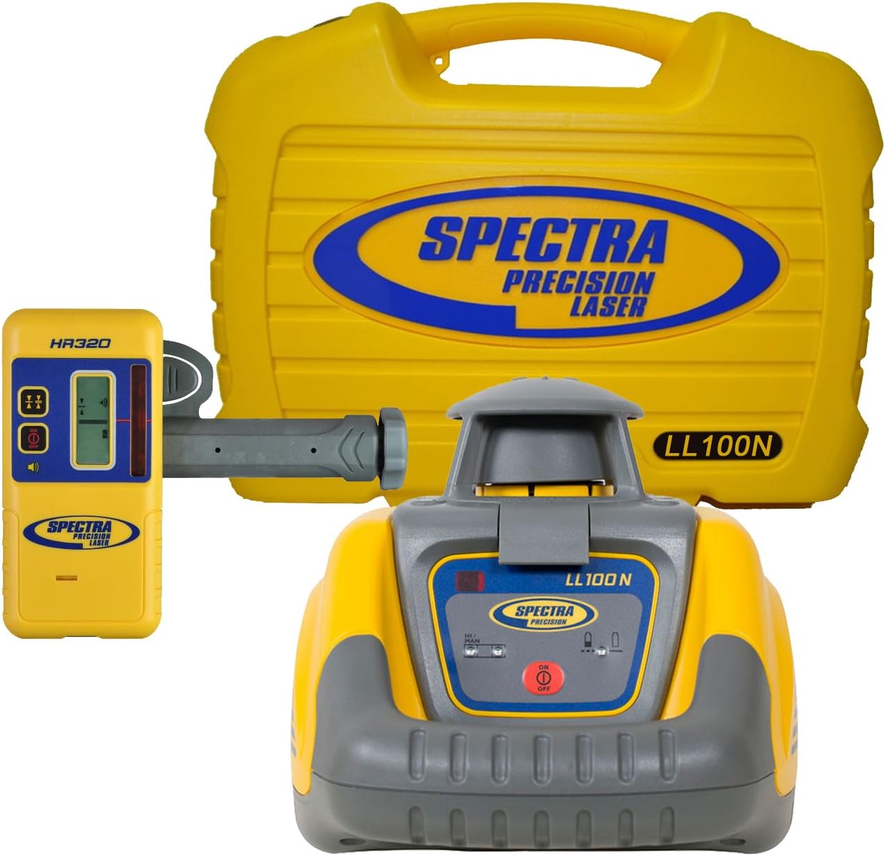Spectra Precision LL100N Laser Level with HR320 Receiver and Case