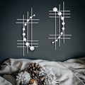 Bling Metal Wall Art 2 Set Jeweled Crystal Wall Sculpture - Starburst