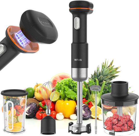 RITUS 5-in-1 Cordless Hand Blender - Powerful 13000RPM Speed