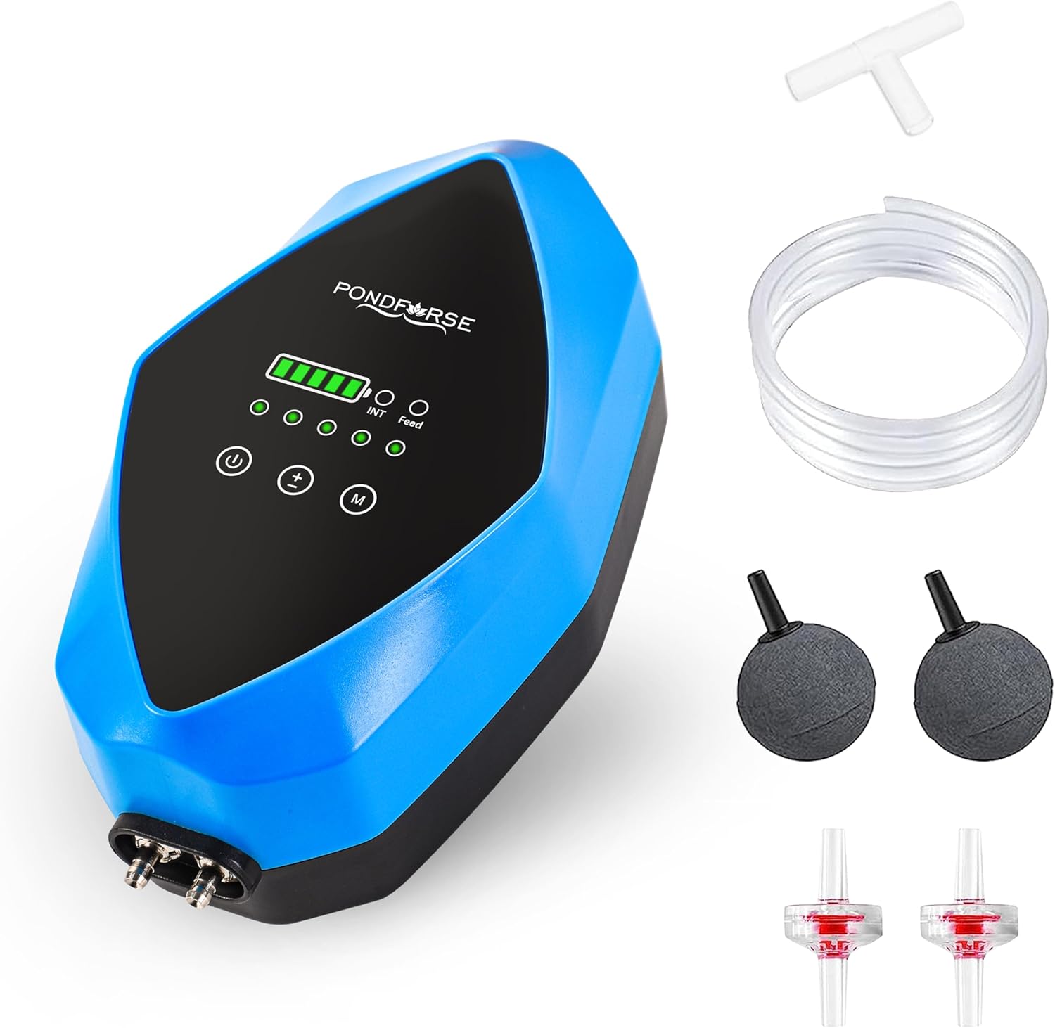 Portable Whisper-Quiet Aquarium Air Pump for 600 Gal Tank - Extended 48hr Battery Life!