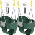 High Back Toddler Bucket Swing Seat with Coated Chains 2 Pack - Safe