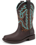 Boys Girls Cowboy Boots Mid Calf Western Square Toe - Slip-On Style
