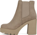 Women Lug Sole High Heel Chelsea Ankle Bootie - 3.5in Lift