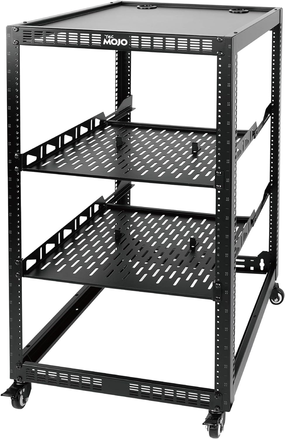 TECMOJO 20U Open Frame Network Rack for IT & AV Gear