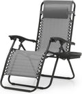 Zero Gravity Lounge Chair Adjustable Folding Recliner with Tray