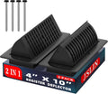 4x10 Floor Register with Vent Deflector - Adjustable Matte Black