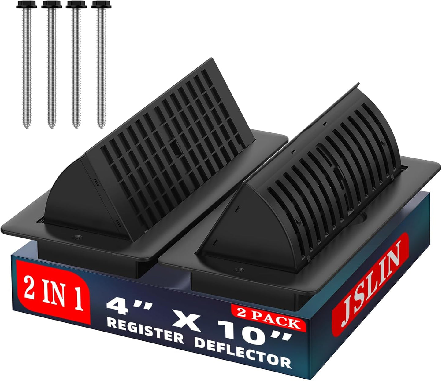 4x10 Floor Register with Adjustable Vent Deflector for Home