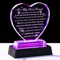 Best Friend Birthday Gifts Crystal Heart with LED Base - Keepsake