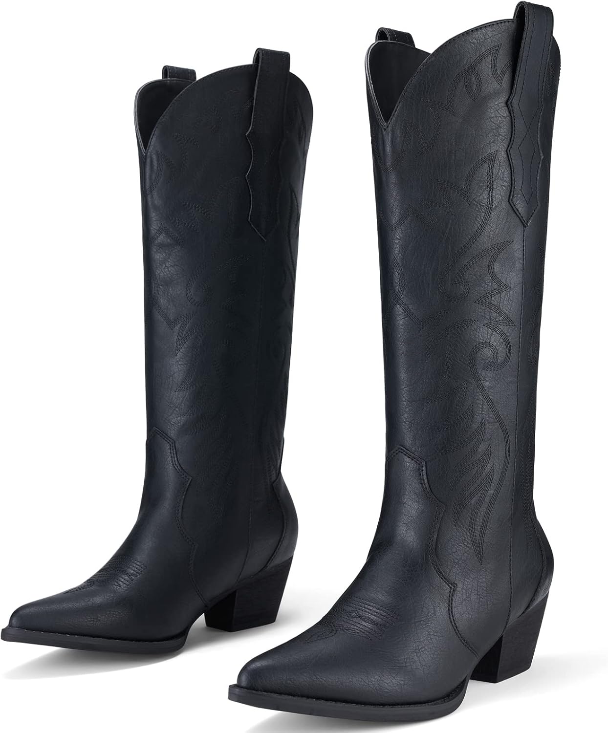 Rollda Cowboy Boots for Women: Stylish Embroidered Knee-Highs