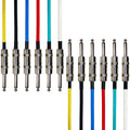 AxcessAbles TS 1/4 in Guitar & Bass Patch Cables - 6ft 6-Pack