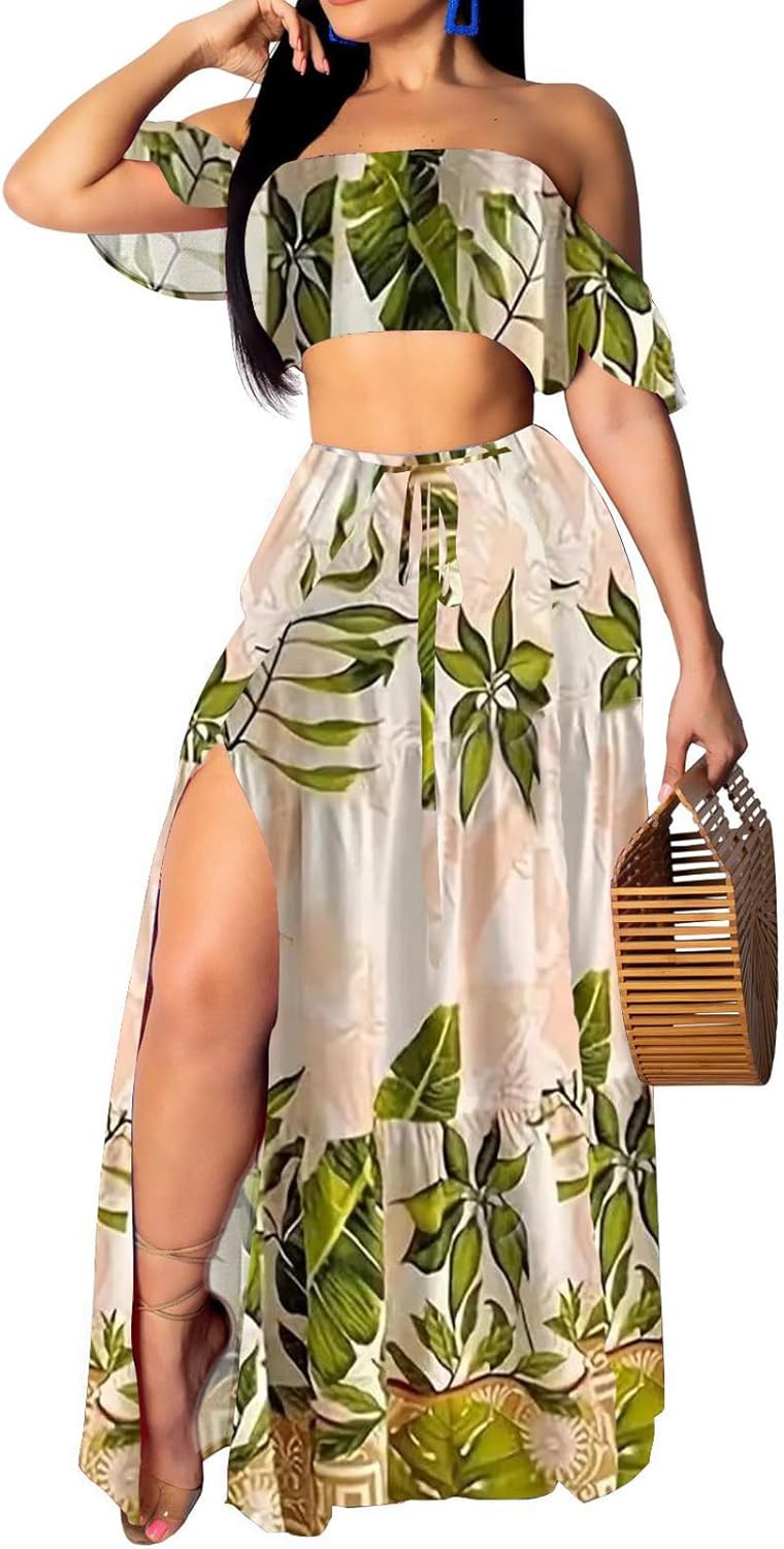 Elegant Two Piece Sets for Women - Vacation Maxi Dress Swimwear