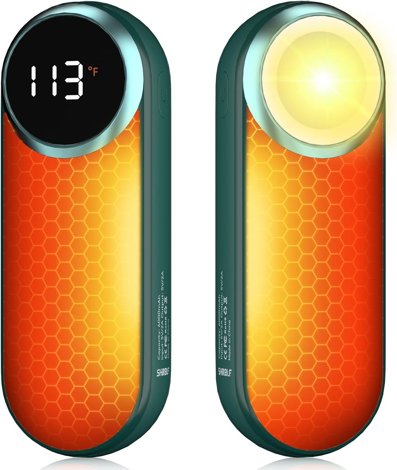 Long-lasting Rechargeable Hand Warmers - 2 Pack