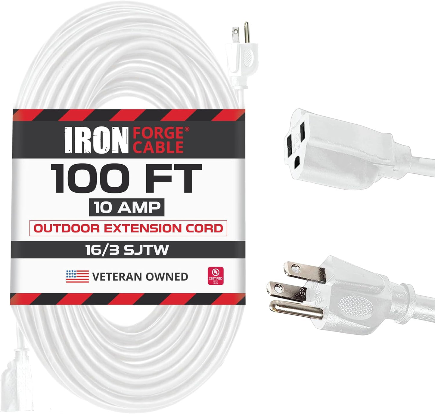 Iron Forge Cable 100 Ft Outdoor Extension Cord for All Seasons