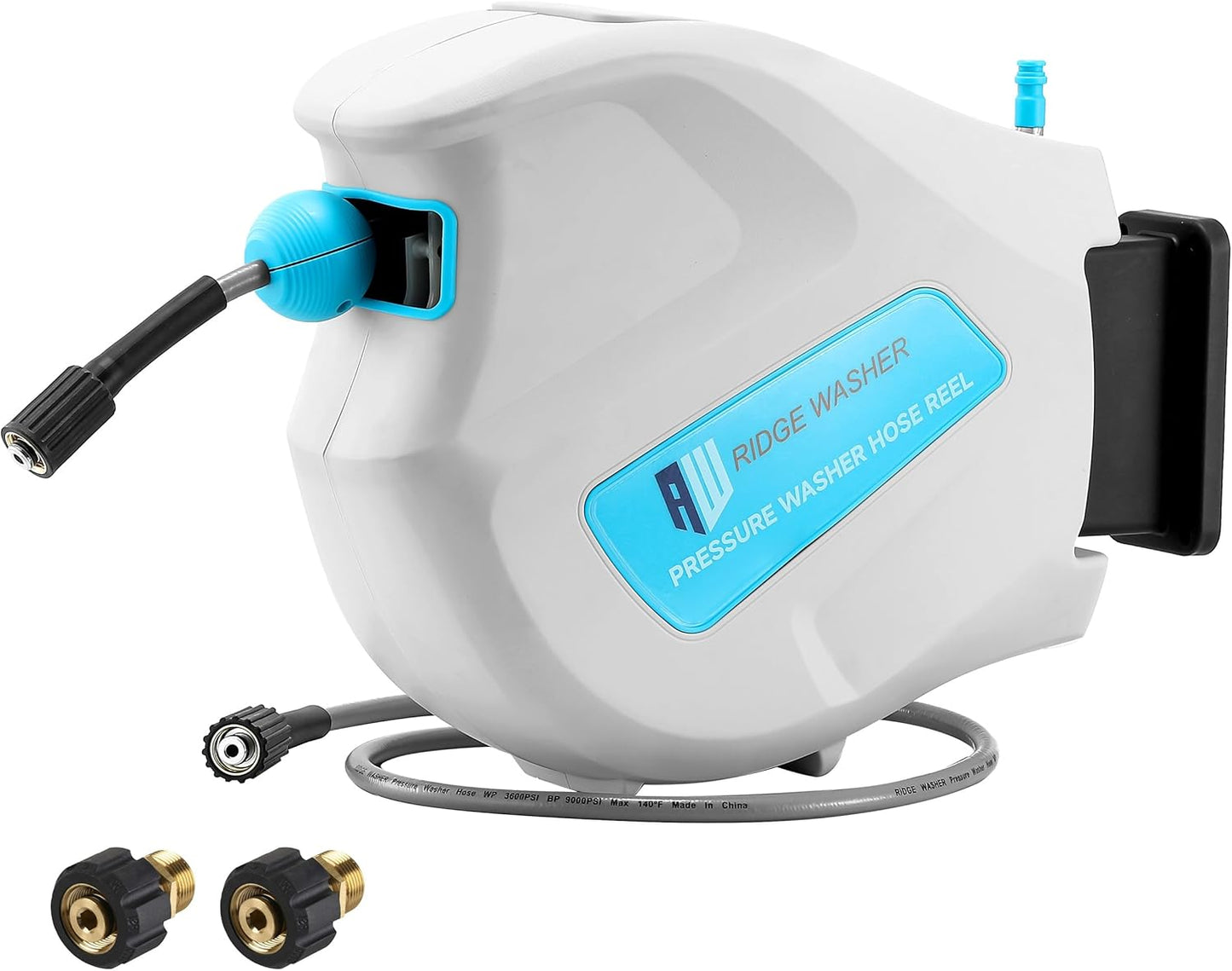 65FT Auto-Rewind Pressure Washer Hose Reel | 3600 PSI