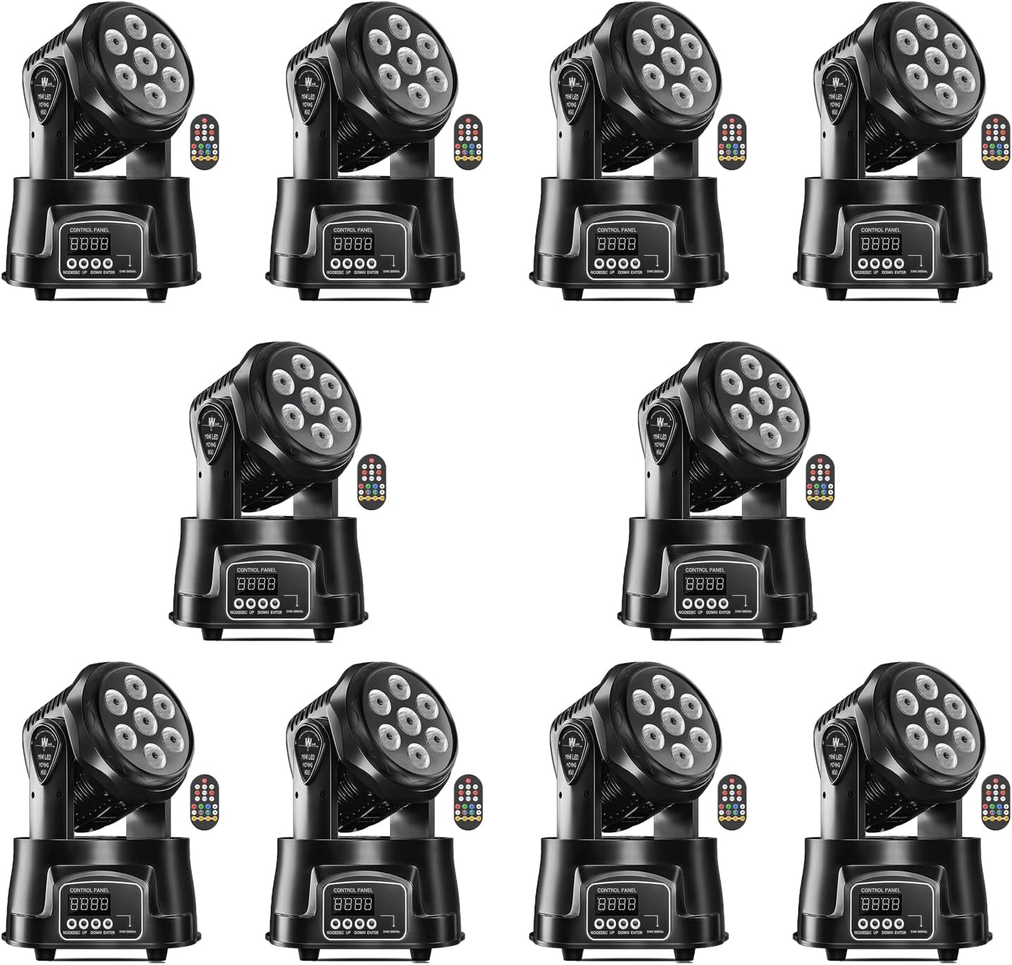 10PCS Moving Head Light RGBW Stage Lighting for Events