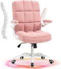 SEATZONE Home Office Chair Faux Fur Ergonomic Desk Chair - Comfortable