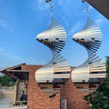 Hanging Wind Spinners 3D Stainless Steel Garden Spinner - Reflective