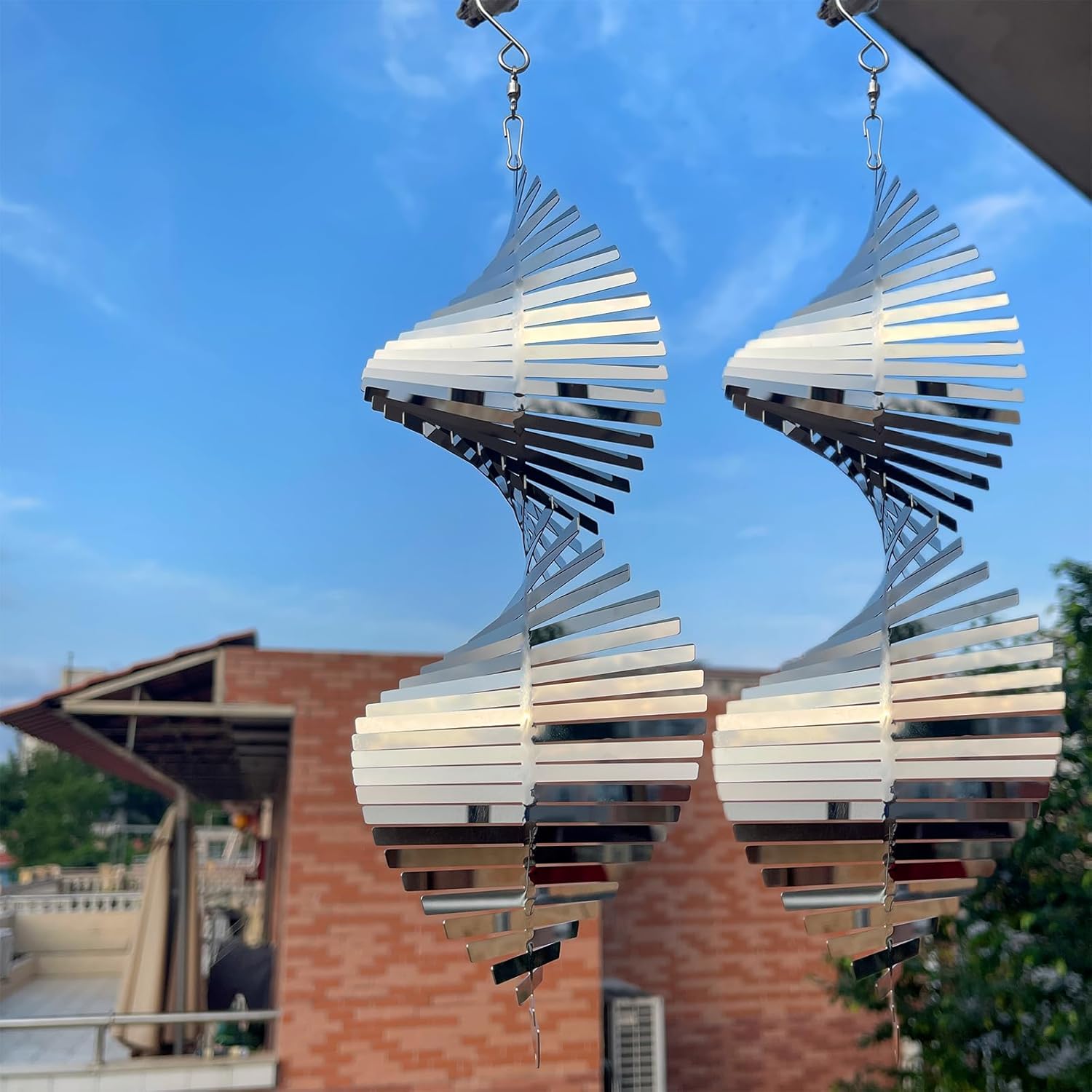Hanging Wind Spinners for Outdoor Garden Decor, 12in 2Pcs
