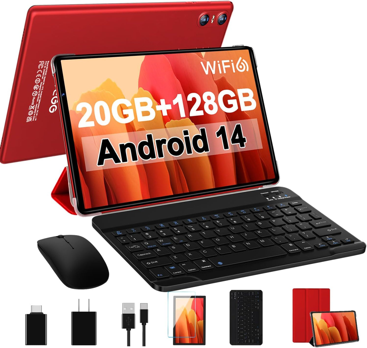 Android 14 Tablet with 20GB RAM and 128GB Storage for All Needs