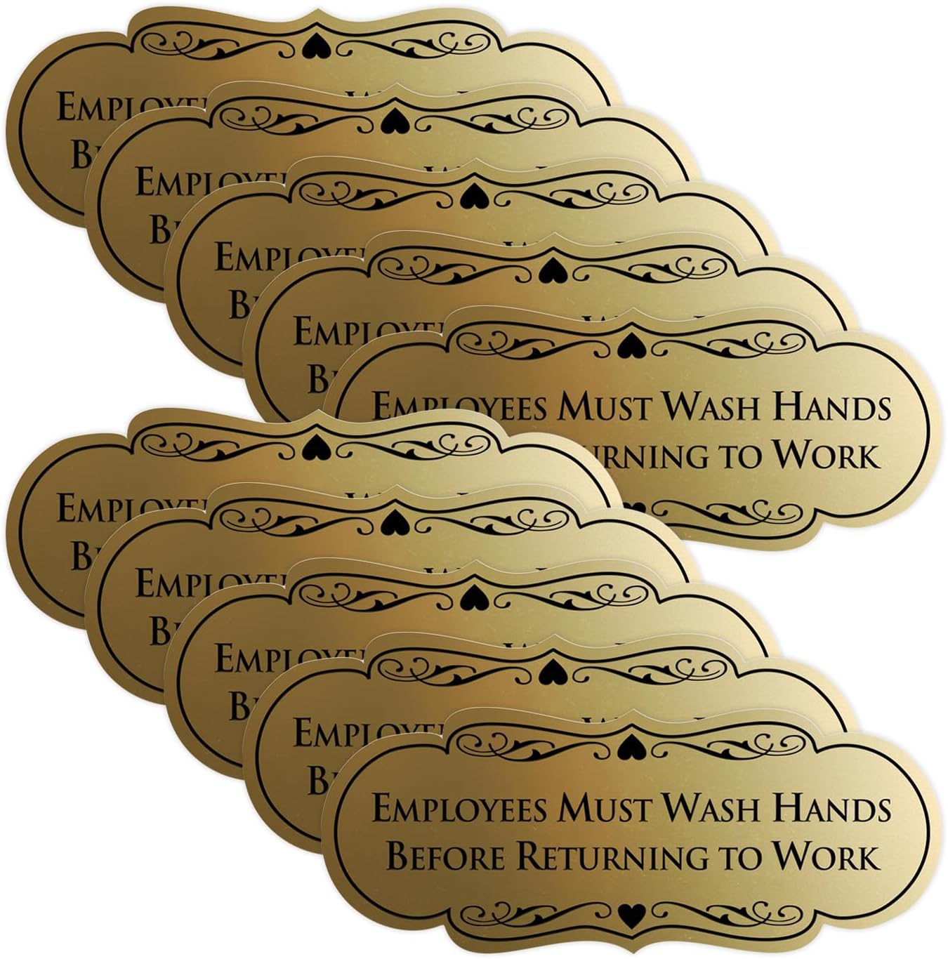 Signs ByLITA Employees Must Wash Hands Sign - 10 Pack