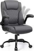 Leather Office Chair for Short People - Compact Ergonomic PU Seat